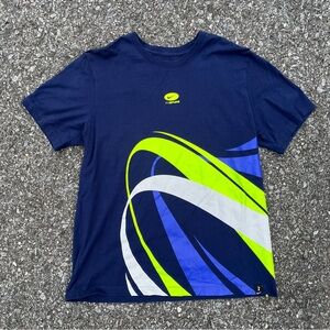 Tottenham Spurs Ignite Nike Quality Tee Navy Neon Yellow Large